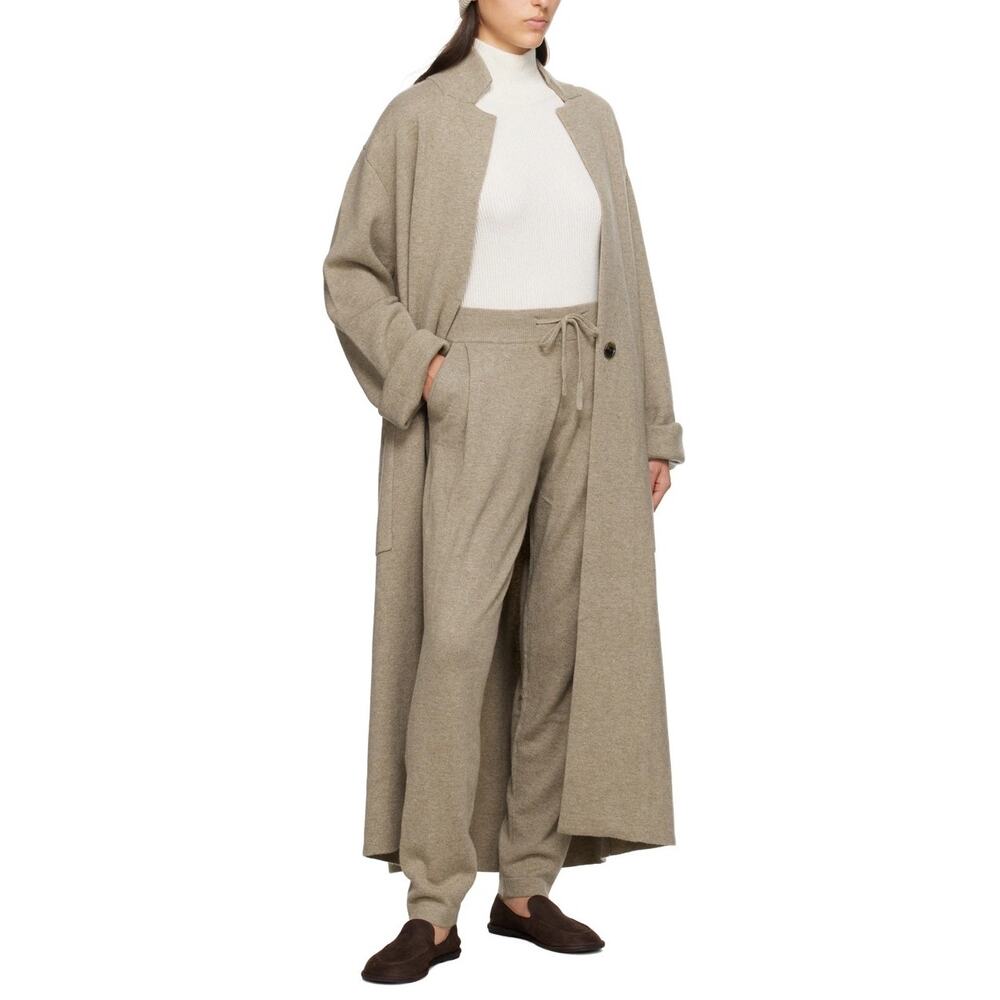 Lisa Yang Jo Lounge Pants Trousers Pants 100% Cashmere Taupe Sz 2 M / L NWT $475